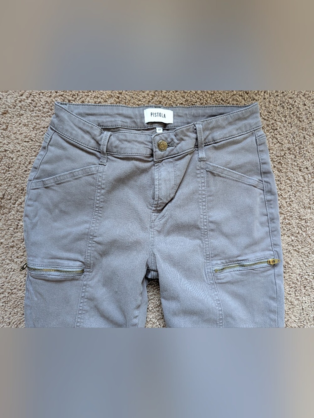 Pistola Gray Bikercore Skinny Pants
